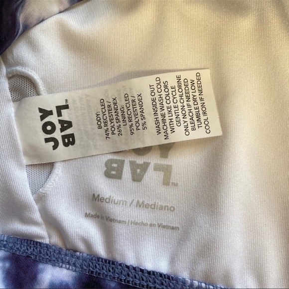 JOY LAB SPORT Black/purple/white sport bras size M - Picture 3 of 3